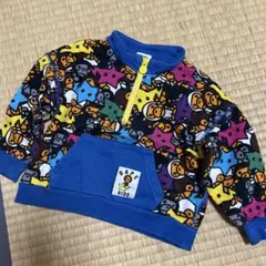 BAPE KIDS ハーフジップ トレーナー 総柄 - メルカリ