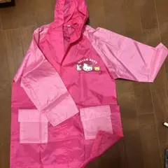 HELLO KITTY ピンクレインコート　120cm