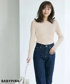 ボートネックリブニット　BASEMENTonline（ベースメントオンライン）