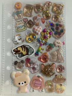 (84)【ベージュ系】立体 おすそ分け シール交換 シール帳 まとめ割 完成品