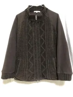 ダークブラウン フリースジャケット