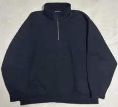 GU ハーフジップスウェット XL 黒