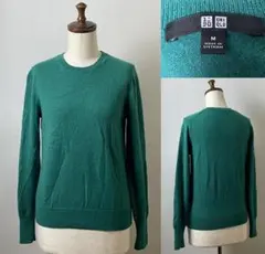 並品 定価9,990円 ユニクロ カシミヤ クルーネック セーター カシミア M