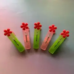 花デザイン ヘアピン 5個セット