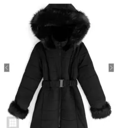 a1060【グレイル】ベルト付き/フード付きダウンジャケット/⚠️腕のファーなし