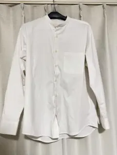 GU バンドカラーシャツ ホワイト メンズM 白シャツ ノーカラー 美品