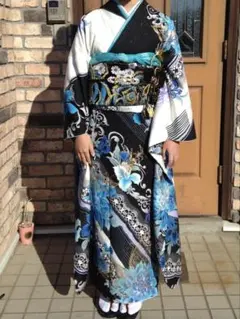 即決価格】大人シックなたたき染♡振袖フルセット 成人式前撮り