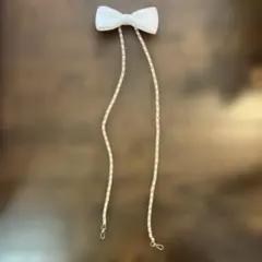 スマホショルダーストラップ 白リボン