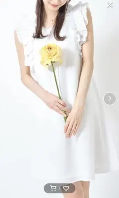 tocco closet(トッコクローゼット)  フリル付きワンピース　ホワイト