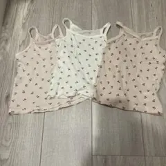 メッシュチェリー柄タンクトップ3枚セット