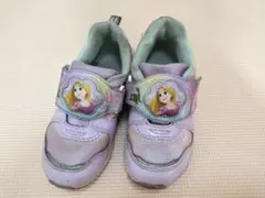 ラプンツェル キッズ スニーカー　光る靴　19cn