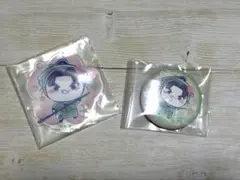 フリューくじ忍たま乱太郎桜もちぴこ　潮江文次郎アクスタ缶バッチセット