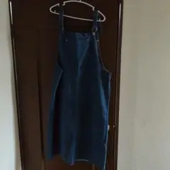 サロペットスカートデニム　ネイビー