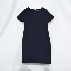 ロートレアモン　半袖ワンピース　フォーマル　ネイビー　M