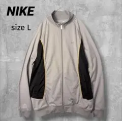 00s 古着 NIKE ナイキ トラックジャケット ジャージ グレー L