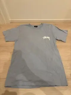 Stussy スリーブロゴ Tシャツ S ライトブルー ストゥーシー ビンテージ