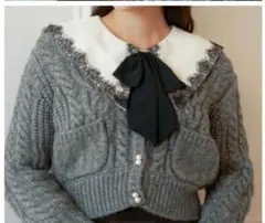 新品】Herlipto H Boa Cable Knit Cardigan - メルカリ