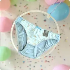 ☆タンス整理品　SANEI ブルー花柄とリボンがチャームポイントパンテイ♪のサムネイル