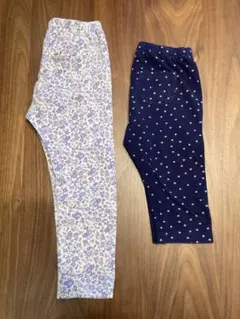 保育園　花柄とドットのレギンス 100cm UNIQLO Baby