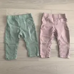 【イギリス購入】M&S カラーデニム風パンツ　70cm