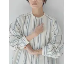 AMERICAN HOLICストライプ バンドカラーシャツ 長袖