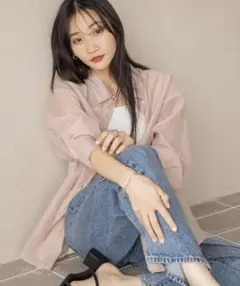 新品♡　シアーシャツＬＳ＊　シャツ　ブラウス