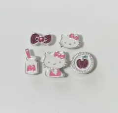 ジビッツ クロックス ハローキティ シルバー 5個セットのサムネイル