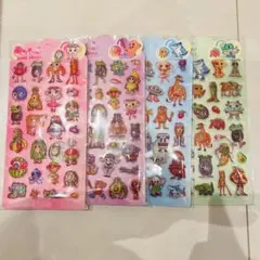 イタリアンブレインロット　ぷくぷくボンボンドロップ風　3Dシール　4枚セット