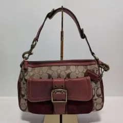 COACH コーチ ワンショルダーバッグ ソーホー 肩掛け スエード キャンバス