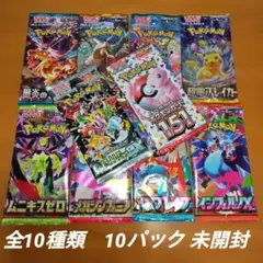 ツ*グ様 ポケモンカードパック 全10種類　10パック 未開封