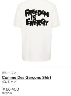 コムデギャルソン×フレッドペリー ポロシャツ FREEDOM IS ENERGYのサムネイル