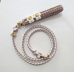 パラコード カフェリード120cm 金具ゴールド 小型犬 ピンクベージュ 人気