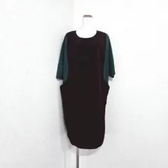 n'Or LABEL ドルマンスリーブワンピース F ブラック×グリーンのサムネイル