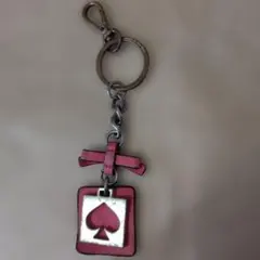 ケイト・スペード キーホルダー ピンク スペードモチーフ チャーム