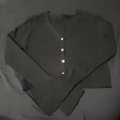 GRL レディース カーディガン ニットトップス ボタン ブラック Mサイズ