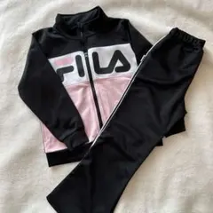 FILA キッズ ジャージセット ブラック/ピンク130㎝