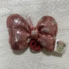 ディズニーリゾート　ミニー　リボン　ヘアゴム　スパンコール