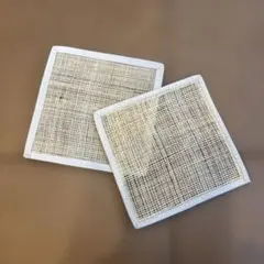 麻のコースター　2枚組