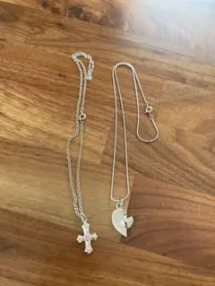 シルバー 十字架 ハート ネックレス