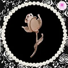 新品　ブローチ　薔薇　ローズ　ピンクゴールド　インポート　海外製　ブチプラ　韓国