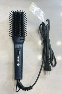 SALONIA サロニア ストレートヒートブラシ スリム ネイビー ヘアアイロン