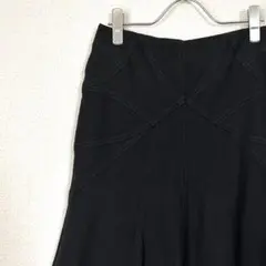 LA TENDA ひざ丈スカート フレア シンプル 裏地付き ウール混 きれいめのサムネイル
