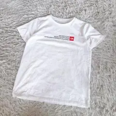 ノースフェイス Tシャツ L 白 ボックスロゴ 速乾 ポリエステル レディース