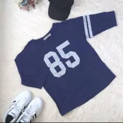 ✿【ユナイテッドアローズ】(F)レディース 七分袖 Tシャツ/ビッグロゴ/綿 混