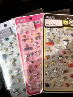 【新品】【未使用品】スヌーピー ぷくぷくシール3枚
