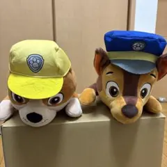 パウ・パトロール ぬいぐるみ 2体セット（ラブル／チェイス）中古美品 プライズ