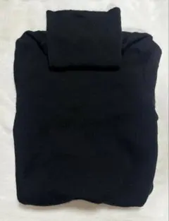メリノリブタートルネックセーター　ブラック　M