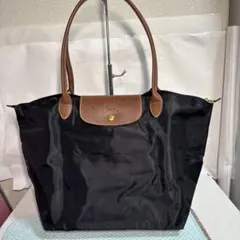 LONGCHAMP ロンシャン レザー トートバッグ ブラックプリアージュ