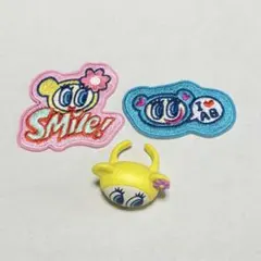 エンジェルブルー ハナちゃん ぷくっとリング 刺繍ステッカー ナカムラくん