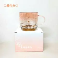 【新品未使用】スタバ リザーブ ハンドルグラスマグ SAKURA2025